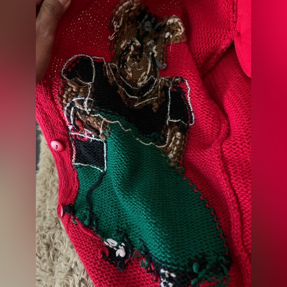 Vintage 1999 eagles eye cardigan hand knitted sweater size M - Picture 6 of 6